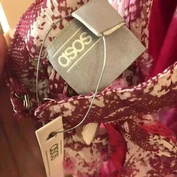 Asos Womens Dress Size 12 Maxi Halter Neck Cut Out Backless Summer Beach - Picture 6 of 7